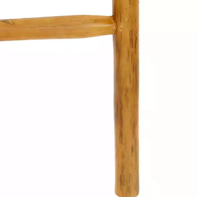 Best Kirklands Home Teak Wood Leaning Ladder Brown