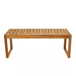 Discount Kirklands Home Teak Wood Slatted Outdoor Coffee Table Brown
