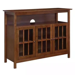 Clearance Kirklands Home Tiered Deluxe Cali Media Cabinet Brown