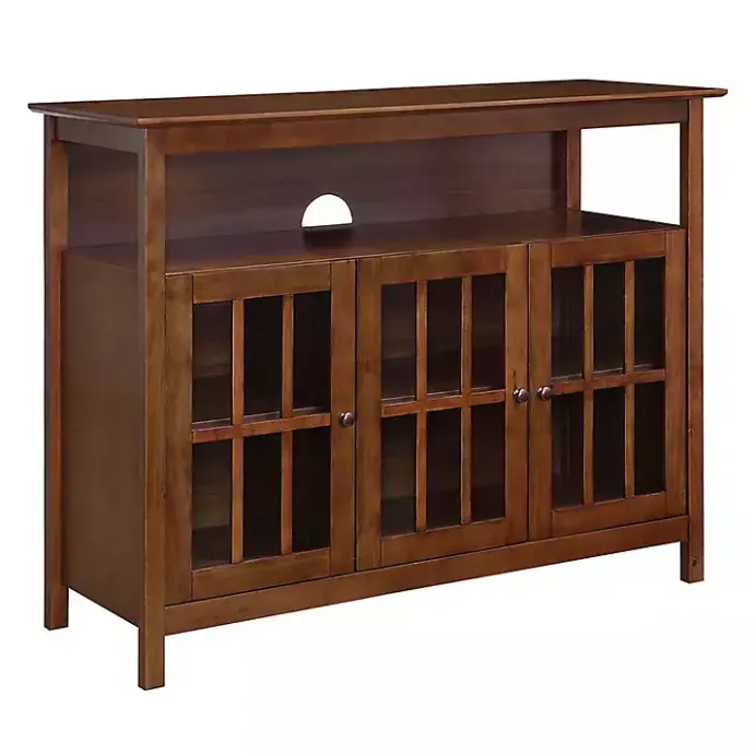 Clearance Kirklands Home Tiered Deluxe Cali Media Cabinet Brown