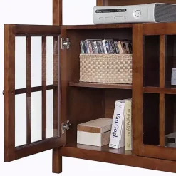 Clearance Kirklands Home Tiered Deluxe Cali Media Cabinet Brown