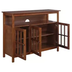 Clearance Kirklands Home Tiered Deluxe Cali Media Cabinet Brown
