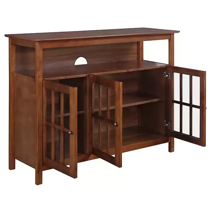 Clearance Kirklands Home Tiered Deluxe Cali Media Cabinet Brown