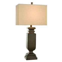 Best Kirklands Home Brown Traditional Rectangular Table Lamp