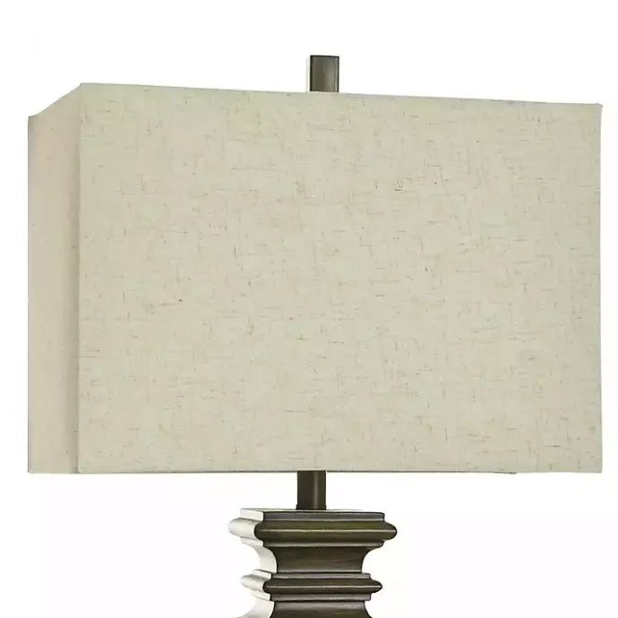 Best Kirklands Home Brown Traditional Rectangular Table Lamp
