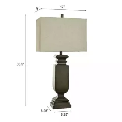Best Kirklands Home Brown Traditional Rectangular Table Lamp