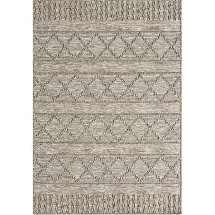 Sale Kirklands Home Transitional Stripes Indoor/Outdoor Rug, 5x7 Brown