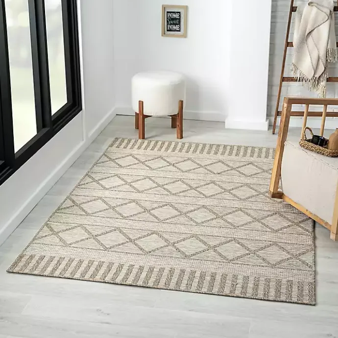 Sale Kirklands Home Transitional Stripes Indoor/Outdoor Rug, 5x7 Brown