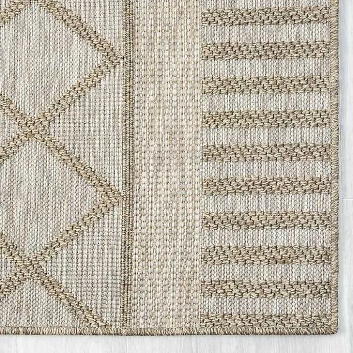Sale Kirklands Home Transitional Stripes Indoor/Outdoor Rug, 5x7 Brown