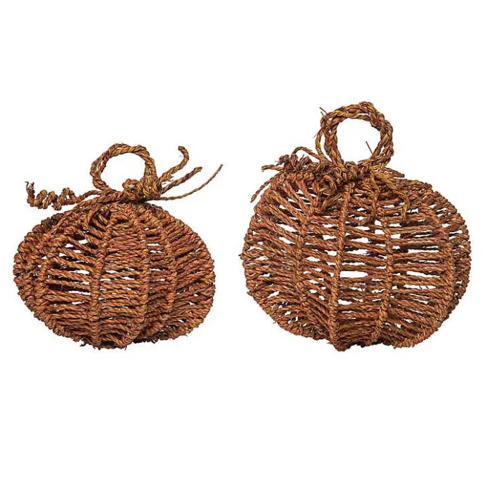 Outlet Kirklands Home Twine Pumpkins, Set of 2 Brown