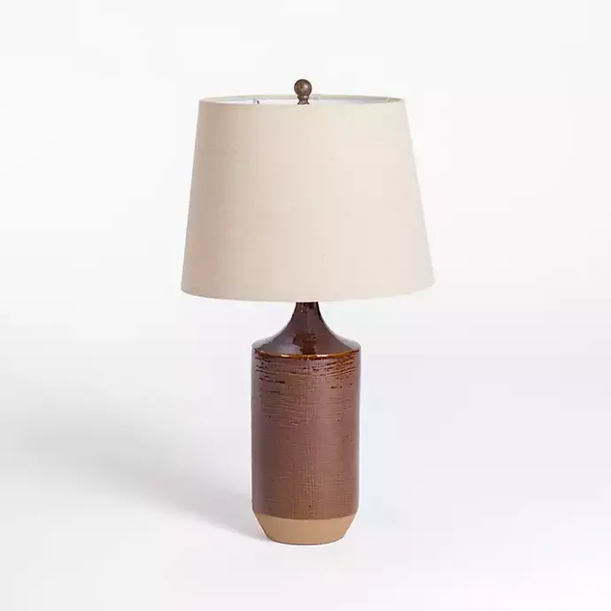 Sale Kirklands Home Brown Two Tone Ceramic Table Lamp Tan