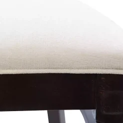 Discount Kirklands Home Brown Upholstered Oval Dining Chairs, Set of 2 White