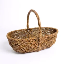 Hot Kirklands Home Willow Flower Basket Brown