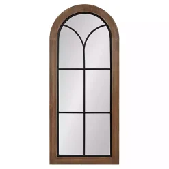 Sale Kirklands Home Windowpane Arch Geoffrey Mirror Brown