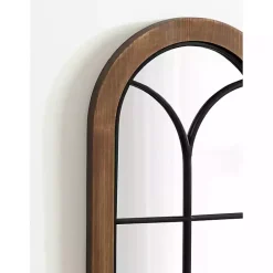 Sale Kirklands Home Windowpane Arch Geoffrey Mirror Brown