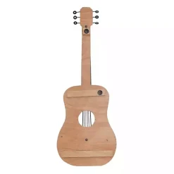New Kirklands Home Brown Wood Acoustic Guitar Wall Plaque