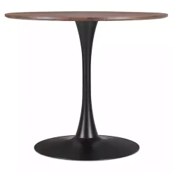Hot Kirklands Home Brown Wood and Black Metal Bistro Dining Table