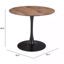 Hot Kirklands Home Brown Wood and Black Metal Bistro Dining Table