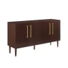 Online Kirklands Home Brown Wood and Gold 4-Door Cabinet