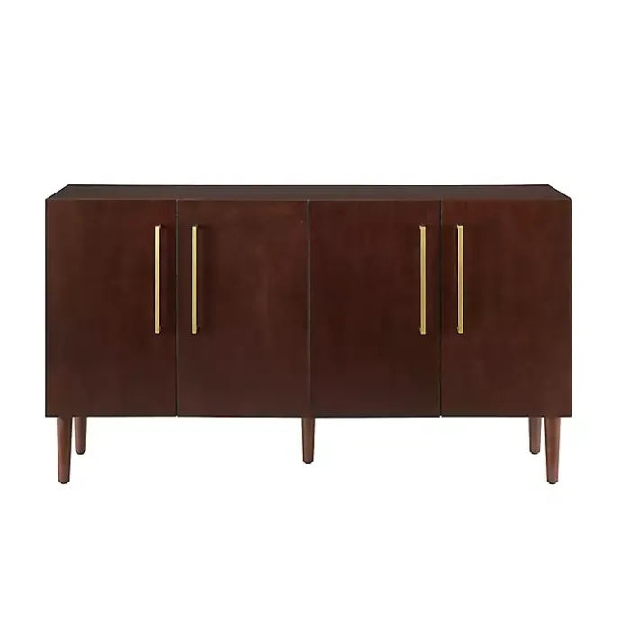 Online Kirklands Home Brown Wood and Gold 4-Door Cabinet