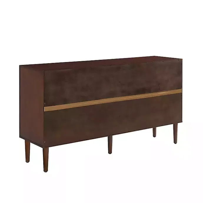 Online Kirklands Home Brown Wood and Gold 4-Door Cabinet