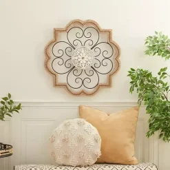 Clearance Kirklands Home Brown Wood and Metal Farmhouse Wall Plaque