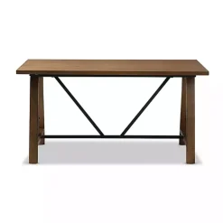 Clearance Kirklands Home Brown Wood and Metal Linear Base Desk