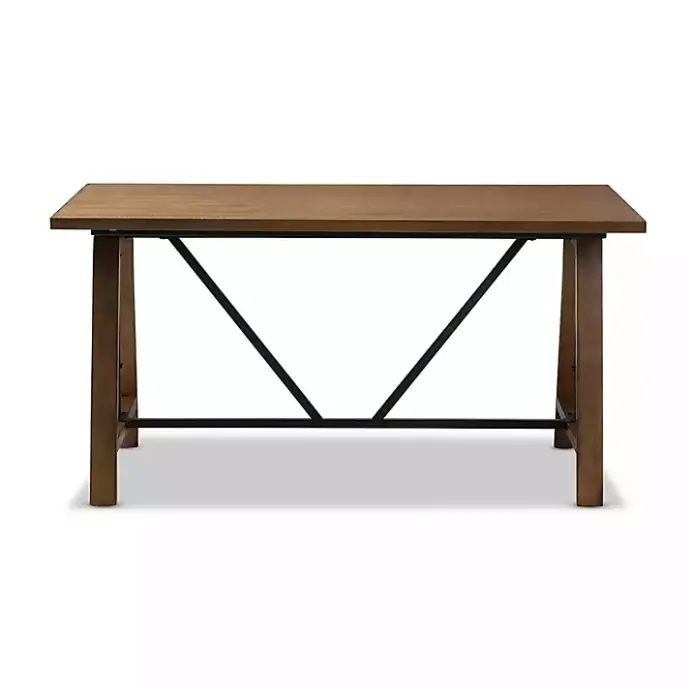 Clearance Kirklands Home Brown Wood and Metal Linear Base Desk
