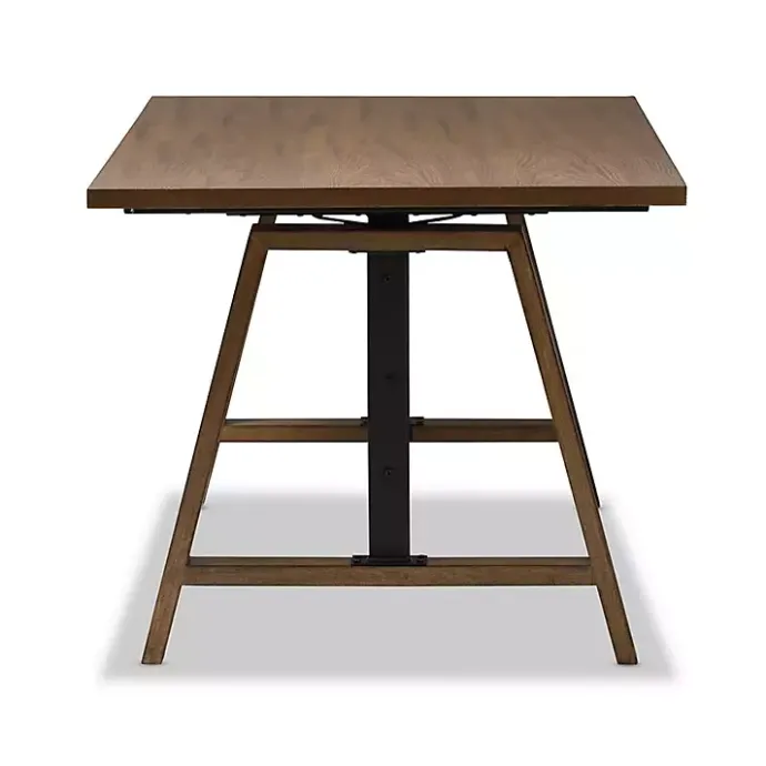 Clearance Kirklands Home Brown Wood and Metal Linear Base Desk