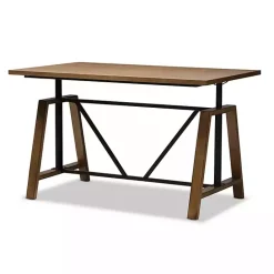 Clearance Kirklands Home Brown Wood and Metal Linear Base Desk