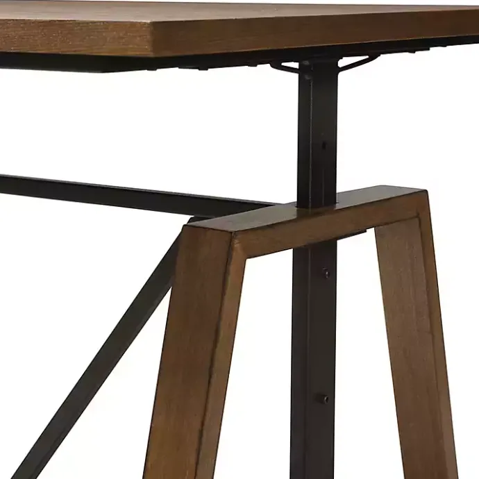 Clearance Kirklands Home Brown Wood and Metal Linear Base Desk