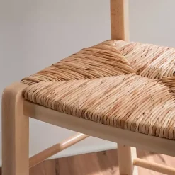 Discount Kirklands Home Wood and Seagrass Counter Stools, Set of 2 Brown