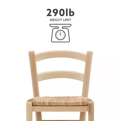 Discount Kirklands Home Wood and Seagrass Counter Stools, Set of 2 Brown