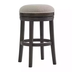 Hot Kirklands Home Brown Wood Backless Swivel Bar Stool Gray