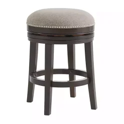 New Kirklands Home Brown Wood Backless Swivel 2-pc. Counter Stool Set Gray