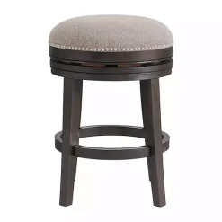 New Kirklands Home Brown Wood Backless Swivel 2-pc. Counter Stool Set Gray
