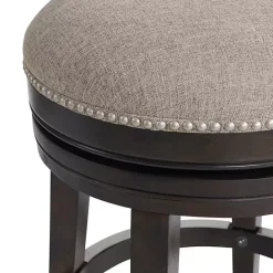 New Kirklands Home Brown Wood Backless Swivel 2-pc. Counter Stool Set Gray