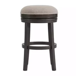 Sale Kirklands Home Brown Wood Backless Swivel 2-pc. Bar Stool Set Gray