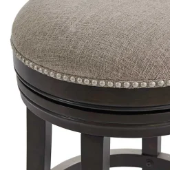 Sale Kirklands Home Brown Wood Backless Swivel 2-pc. Bar Stool Set Gray