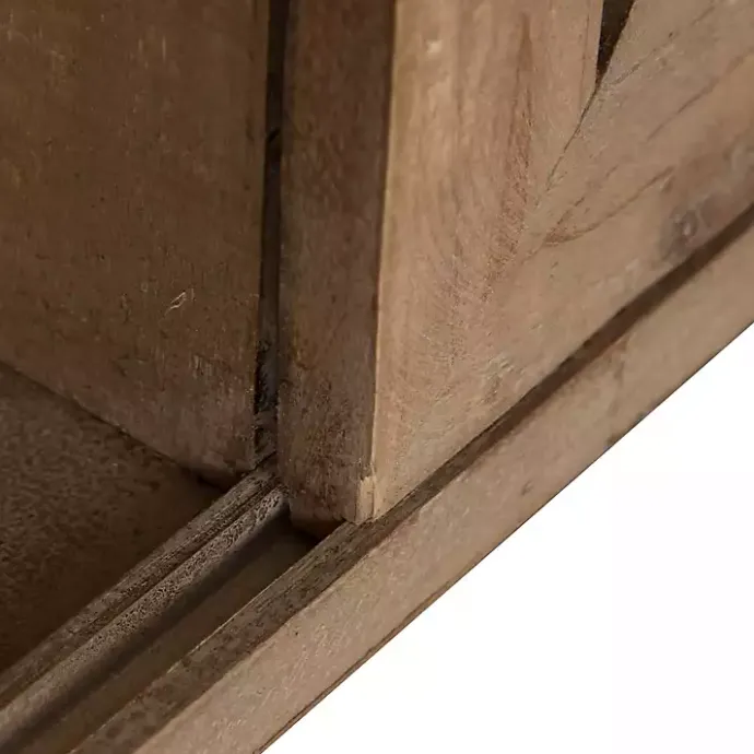 Best Kirklands Home Wood Barn Door 5-Shelf Wall Cabinet Brown