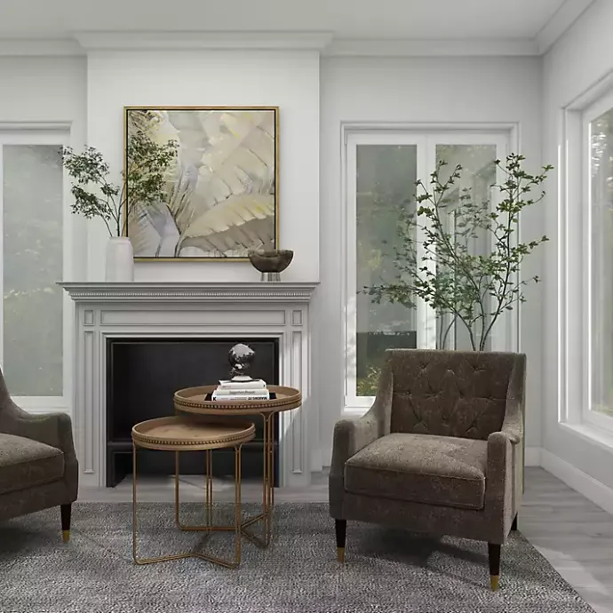 Best Kirklands Home Wood Beaded Nesting Side Tables, Set of 2 Brown