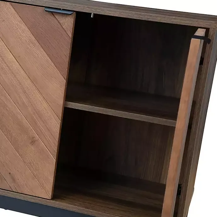Online Kirklands Home Wood Chevron 4-Door Sideboard Brown