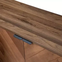 Online Kirklands Home Wood Chevron 4-Door Sideboard Brown