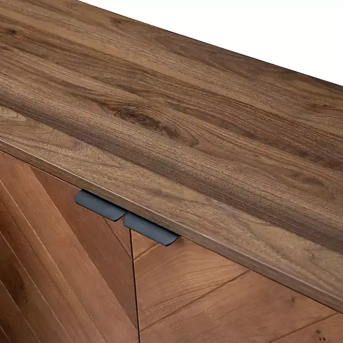 Online Kirklands Home Wood Chevron 4-Door Sideboard Brown