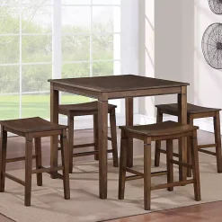 Online Kirklands Home Wood Counter Stool 5-pc. Dining Set Brown