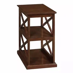 Best Kirklands Home Wood Double X Sides Accent Table Brown