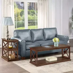 Best Kirklands Home Wood Double X Sides Accent Table Brown