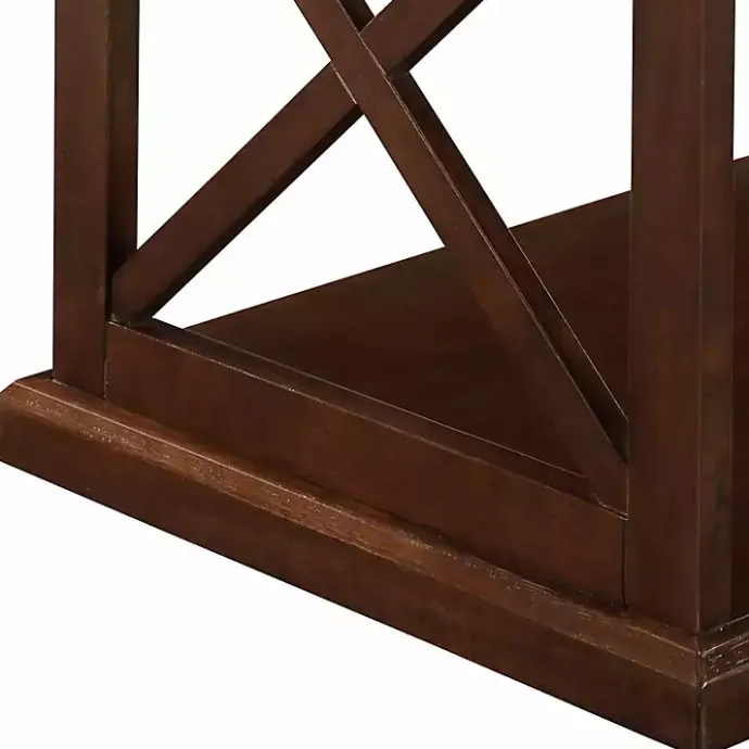 Kirklands Home Wood Double X Sides Coffee Table Brown