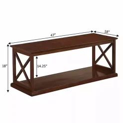 Kirklands Home Wood Double X Sides Coffee Table Brown