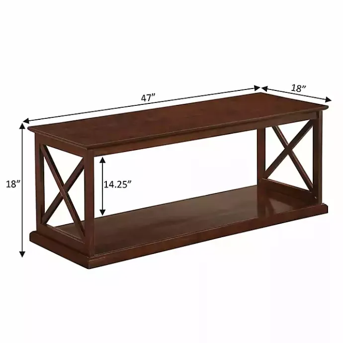 Kirklands Home Wood Double X Sides Coffee Table Brown